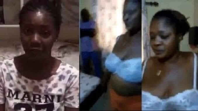 Emotional woman reacting after allegedly discovering her husband and mother in a compromising situation days after her mother visited their home in Akwa Ibom.