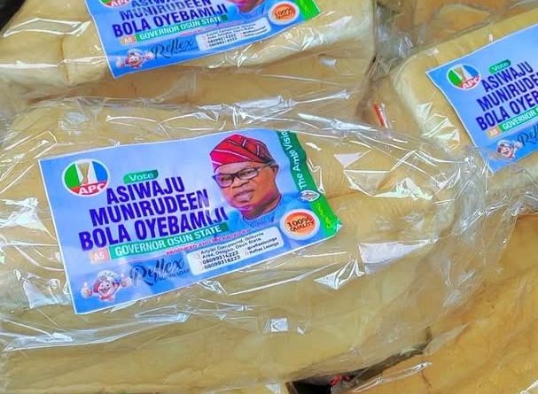 Osun APC governorship candidate Bola Oyebamiji reportedly linked to a proposed bread distribution campaign ahead of the 2026 Osun governorship election.