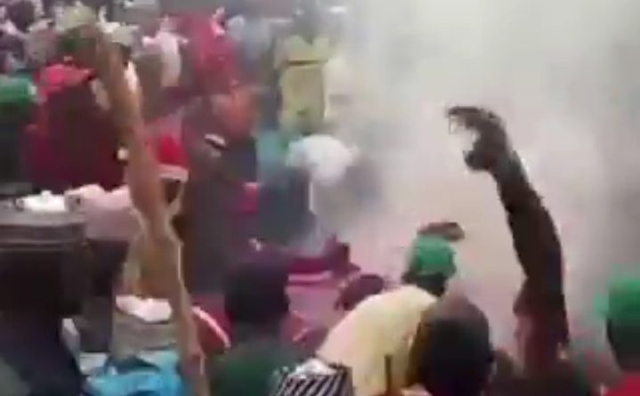 Residents in Kiru Local Government Area of Kano State gather around burning red caps while celebrating in a viral video that has sparked political reactions online.
