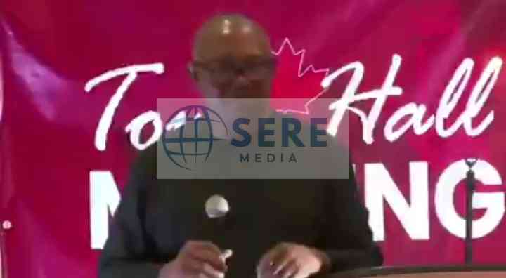 Peter Obi speaking during a public event as he declares that Nigeria should end dependence on foreign aid and become a productive, self-reliant nation if elected president.