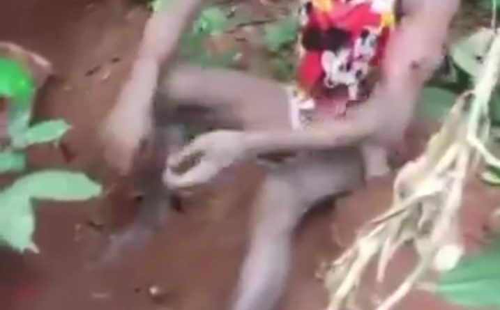 A viral video allegedly shows a suspected Yahoo boy at the center of claims that he was instructed to bury his mother alive for a money ritual, sparking outrage and debate across social media.