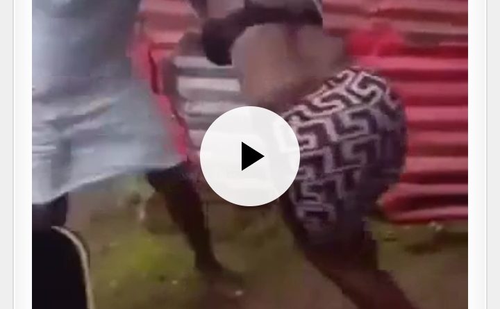 Viral video shows two female neighbors involved in a physical fight over disputed space in a public compound.
